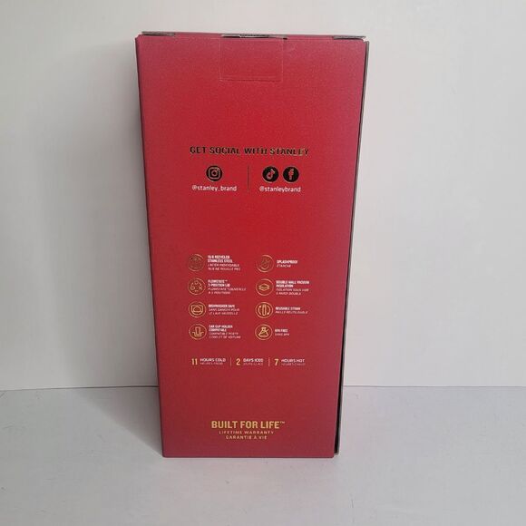 STANLEY Scarlet Tinsel Quencher H2.0 Flowstate Tumbler 40 oz Limited Edition NEW - Picture 11 of 11